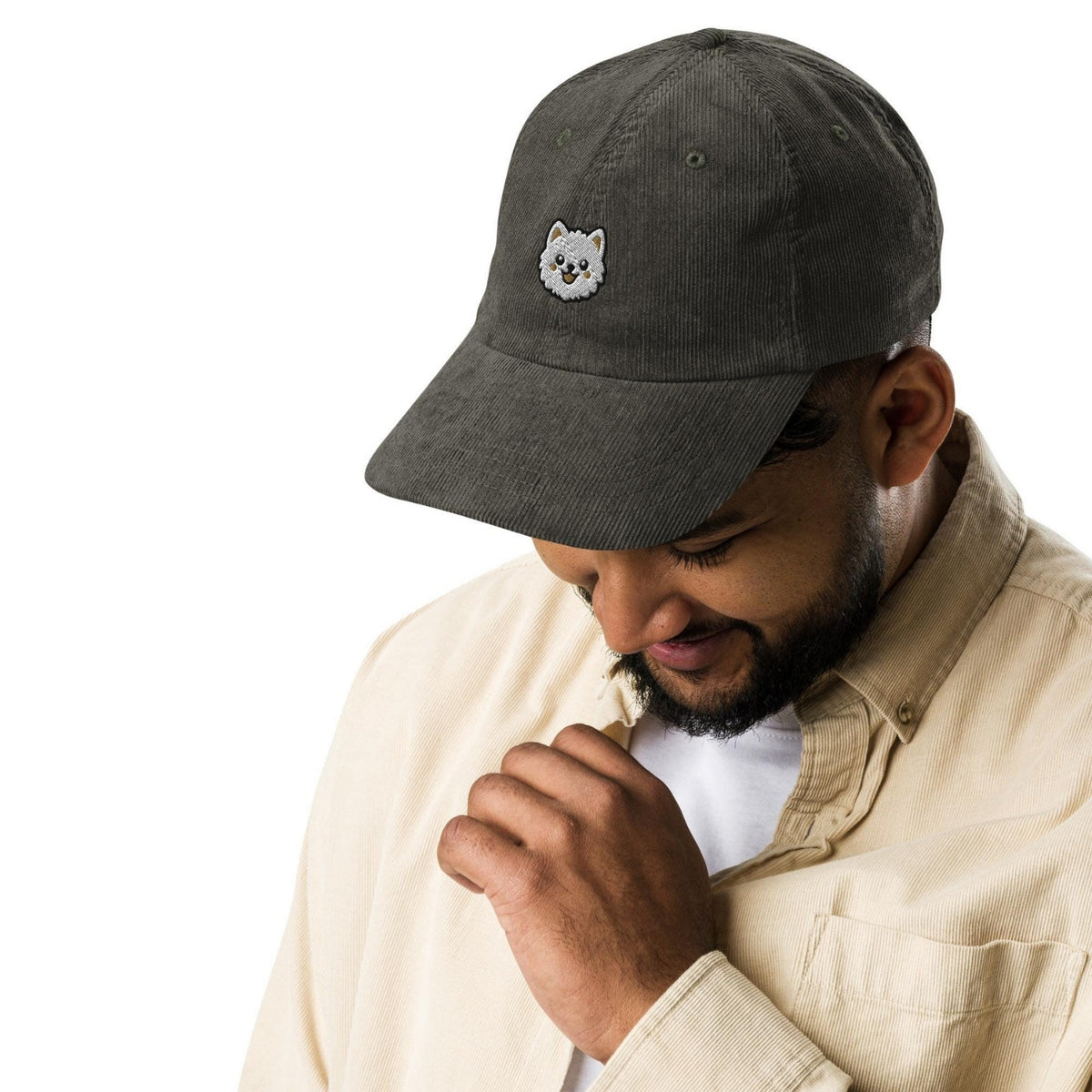 Custom Embroidered White Pomeranian Hat
