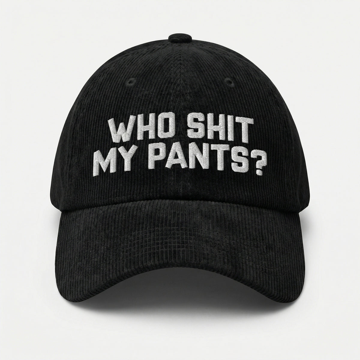 Who Messed My Pants Embroidered Hat – Funny Meme Dad Cap