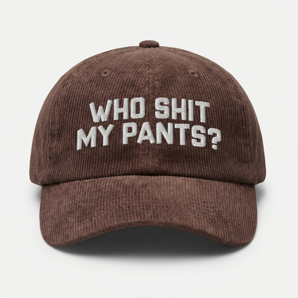 Who Messed My Pants Embroidered Hat – Funny Meme Dad Cap