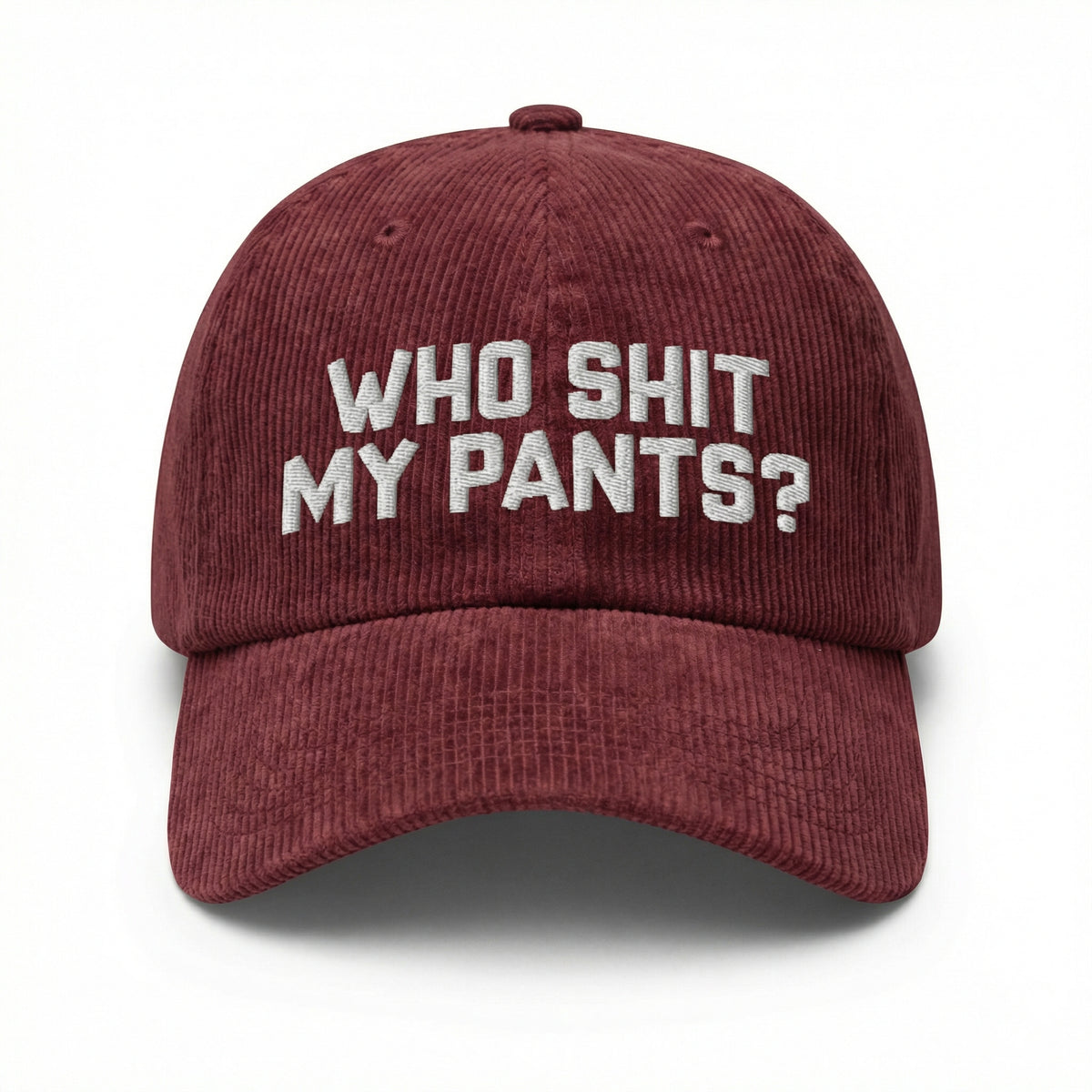 Who Messed My Pants Embroidered Hat – Funny Meme Dad Cap