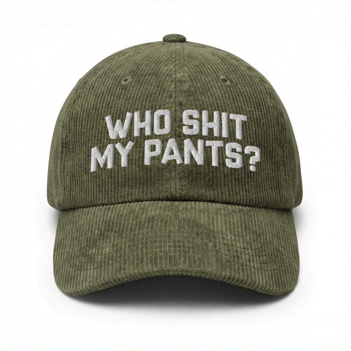 Who Messed My Pants Embroidered Hat – Funny Meme Dad Cap
