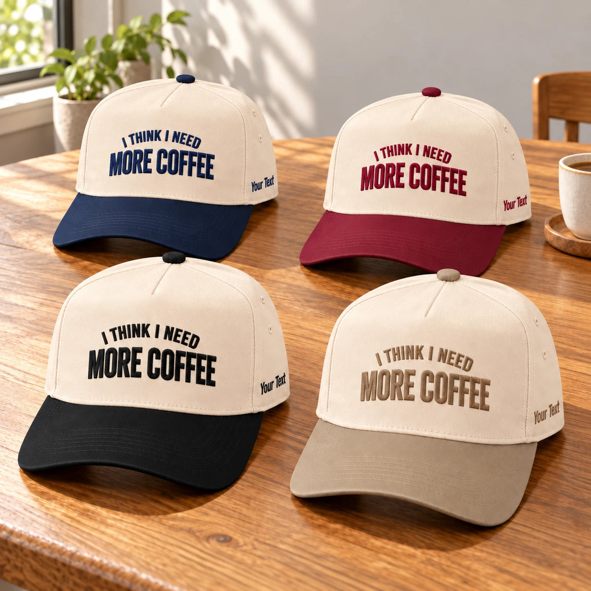 I Think I Need More Coffee Hat, Caffeine Morning Snapback