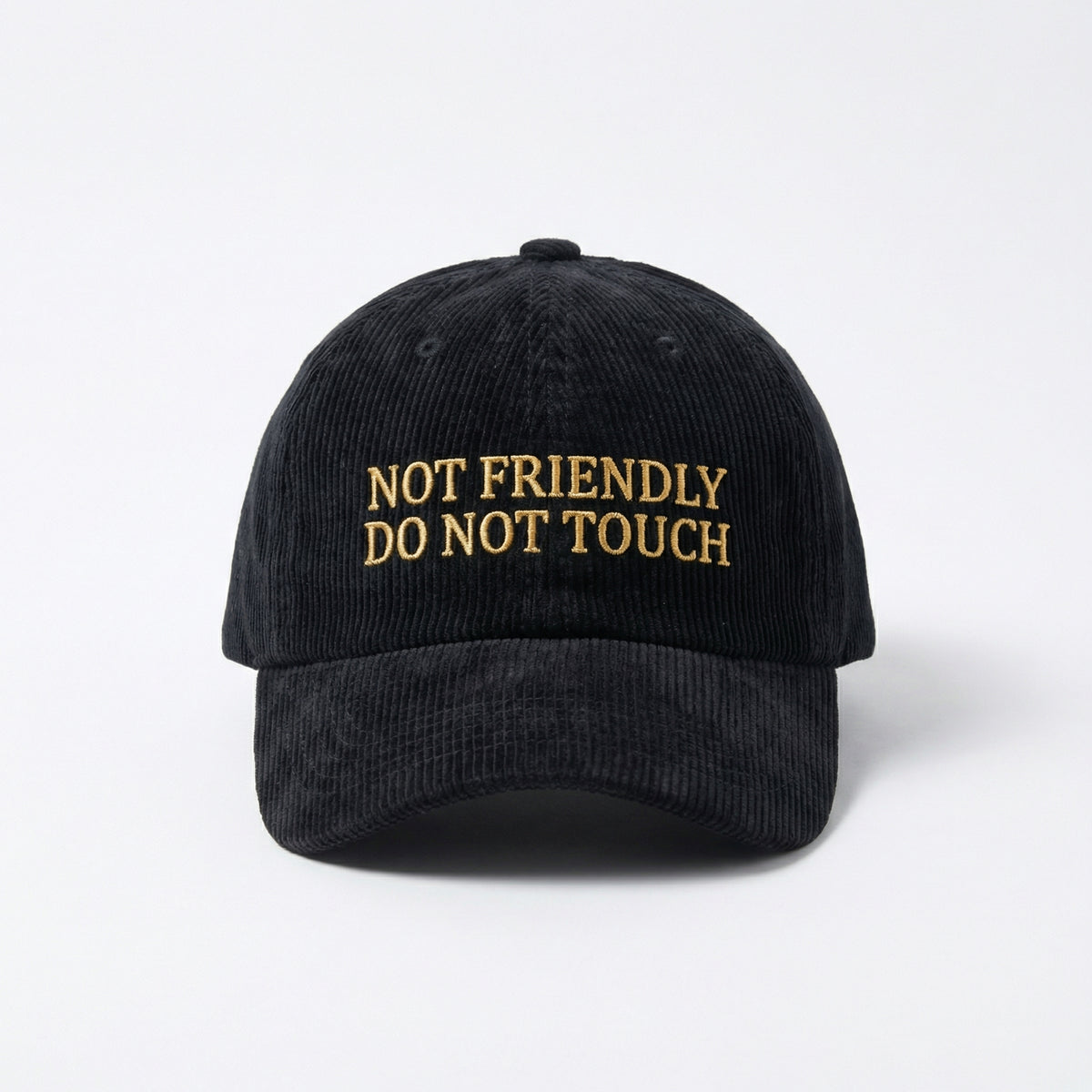 Custom Not Friendly Do Not Touch Embroidered Hat – Funny Sarcasm Cap