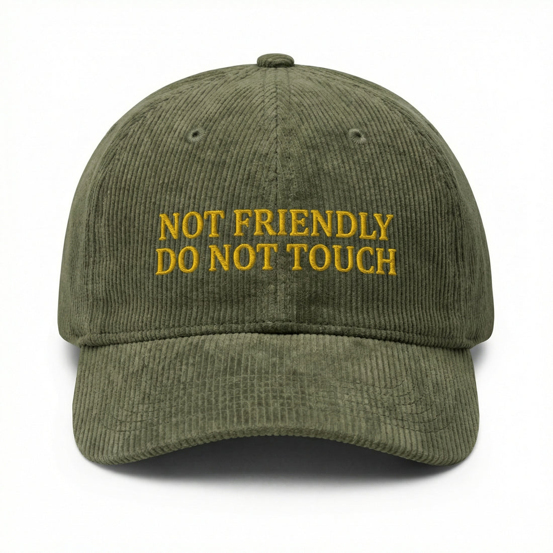 Custom Not Friendly Do Not Touch Embroidered Hat – Funny Sarcasm Cap