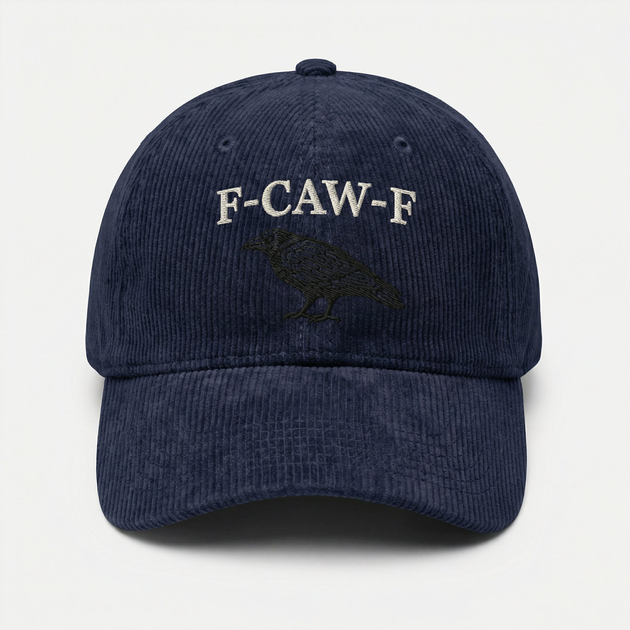 Custom F-CAW-F Embroidered Dad Hat – Funny Black Crow Baseball Cap