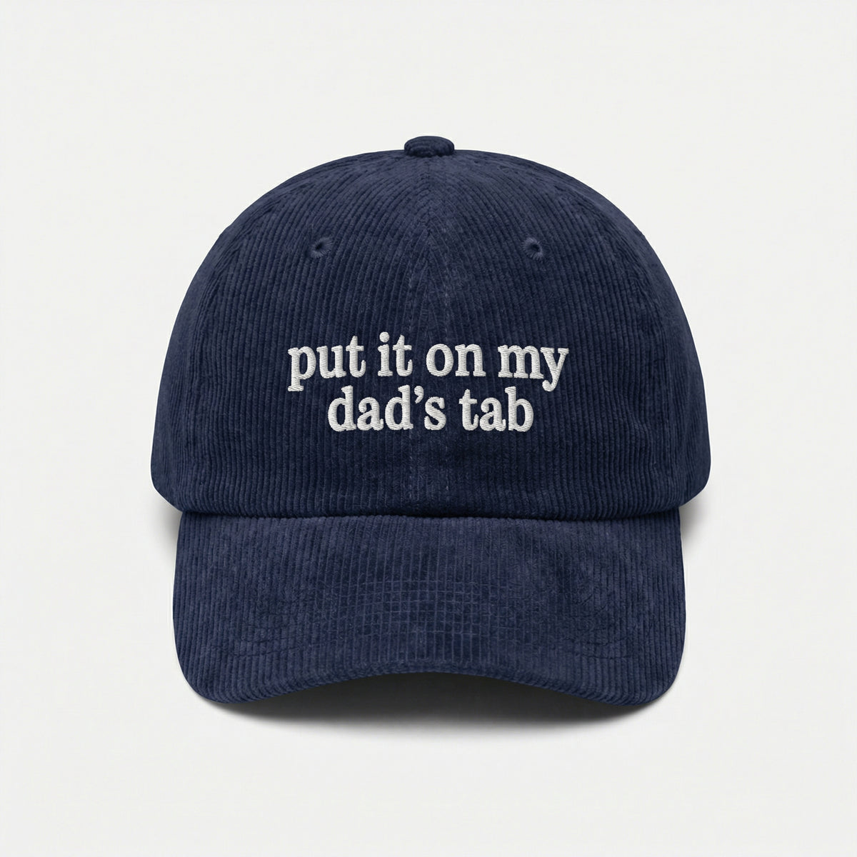 Custom Put It on My Dad’s Tab Embroidered Hat – Funny Cotton Dad Cap