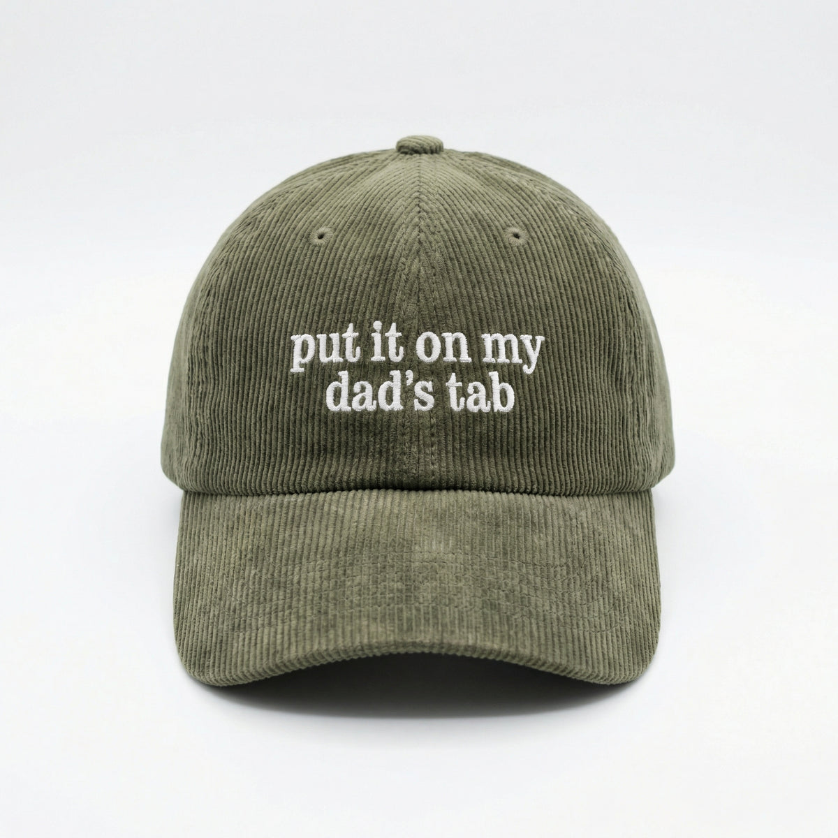 Custom Put It on My Dad’s Tab Embroidered Hat – Funny Cotton Dad Cap