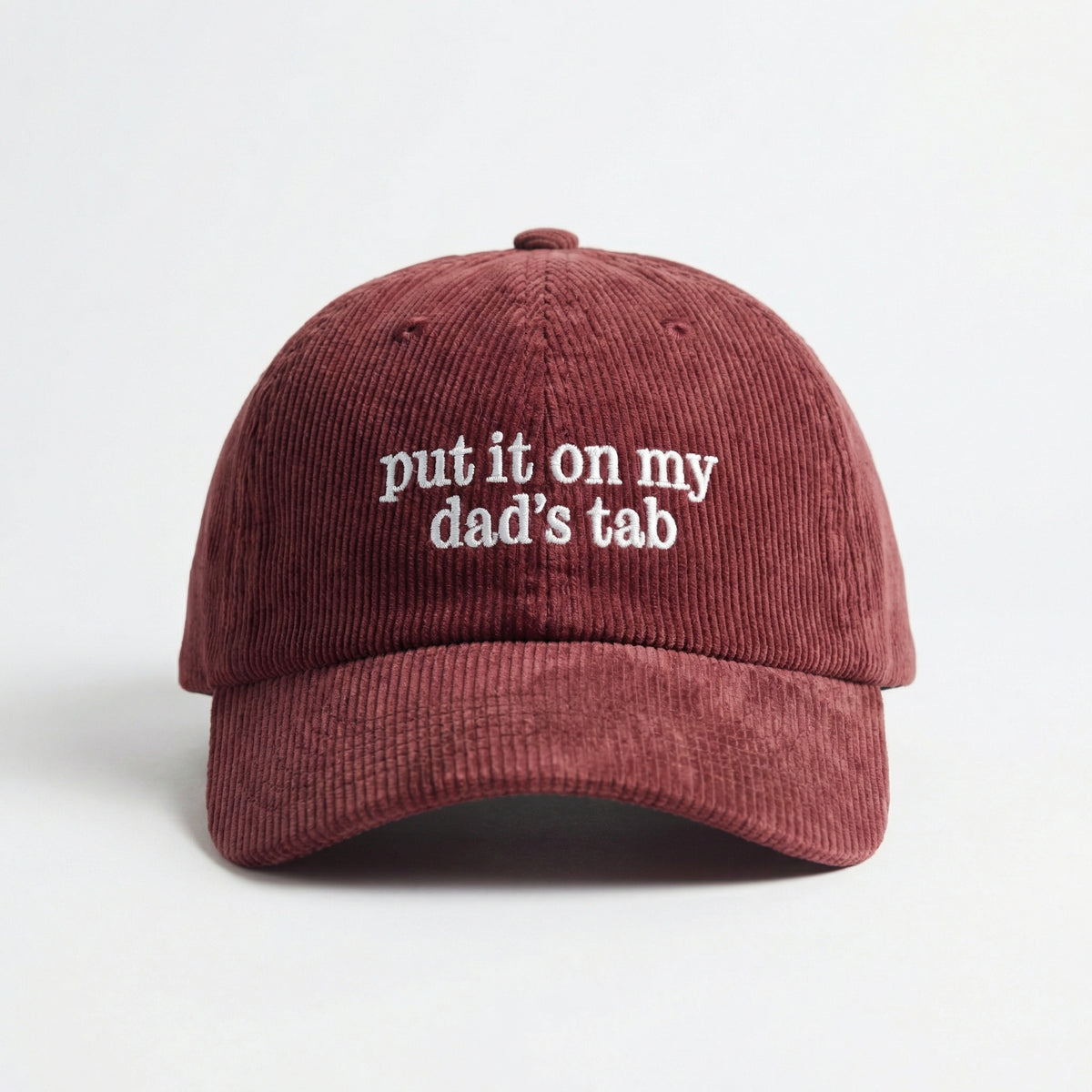 Custom Put It on My Dad’s Tab Embroidered Hat – Funny Cotton Dad Cap