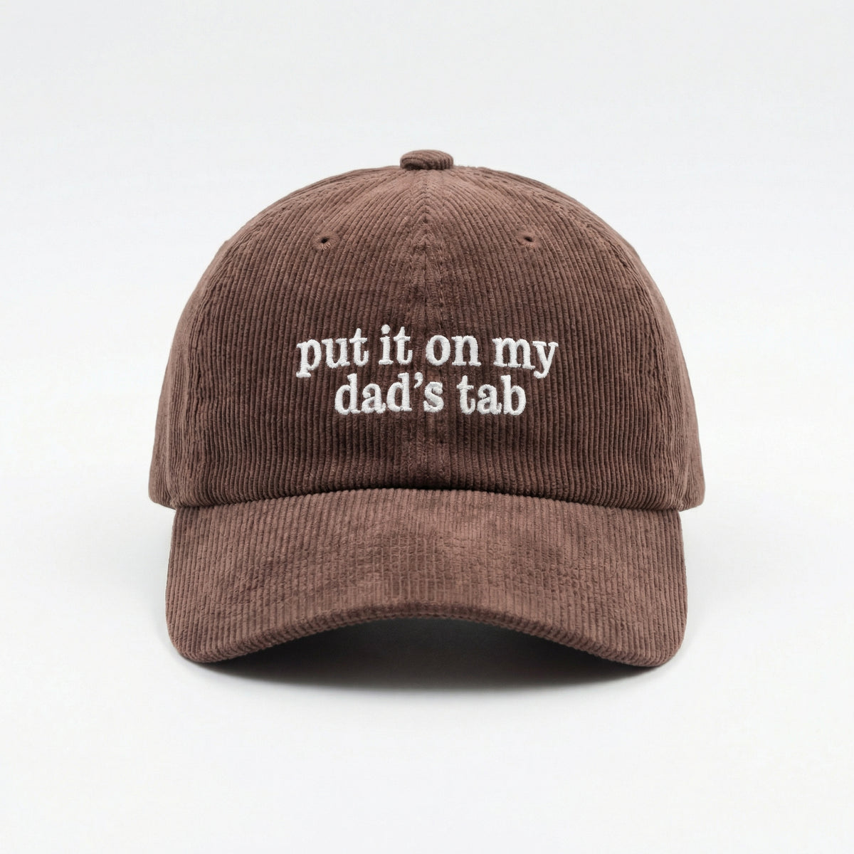 Custom Put It on My Dad’s Tab Embroidered Hat – Funny Cotton Dad Cap