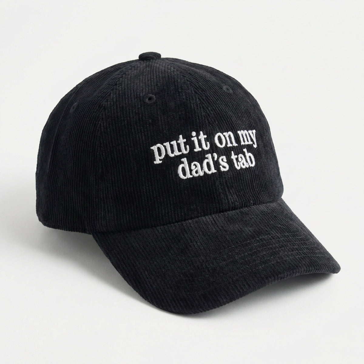 Custom Put It on My Dad’s Tab Embroidered Hat – Funny Cotton Dad Cap