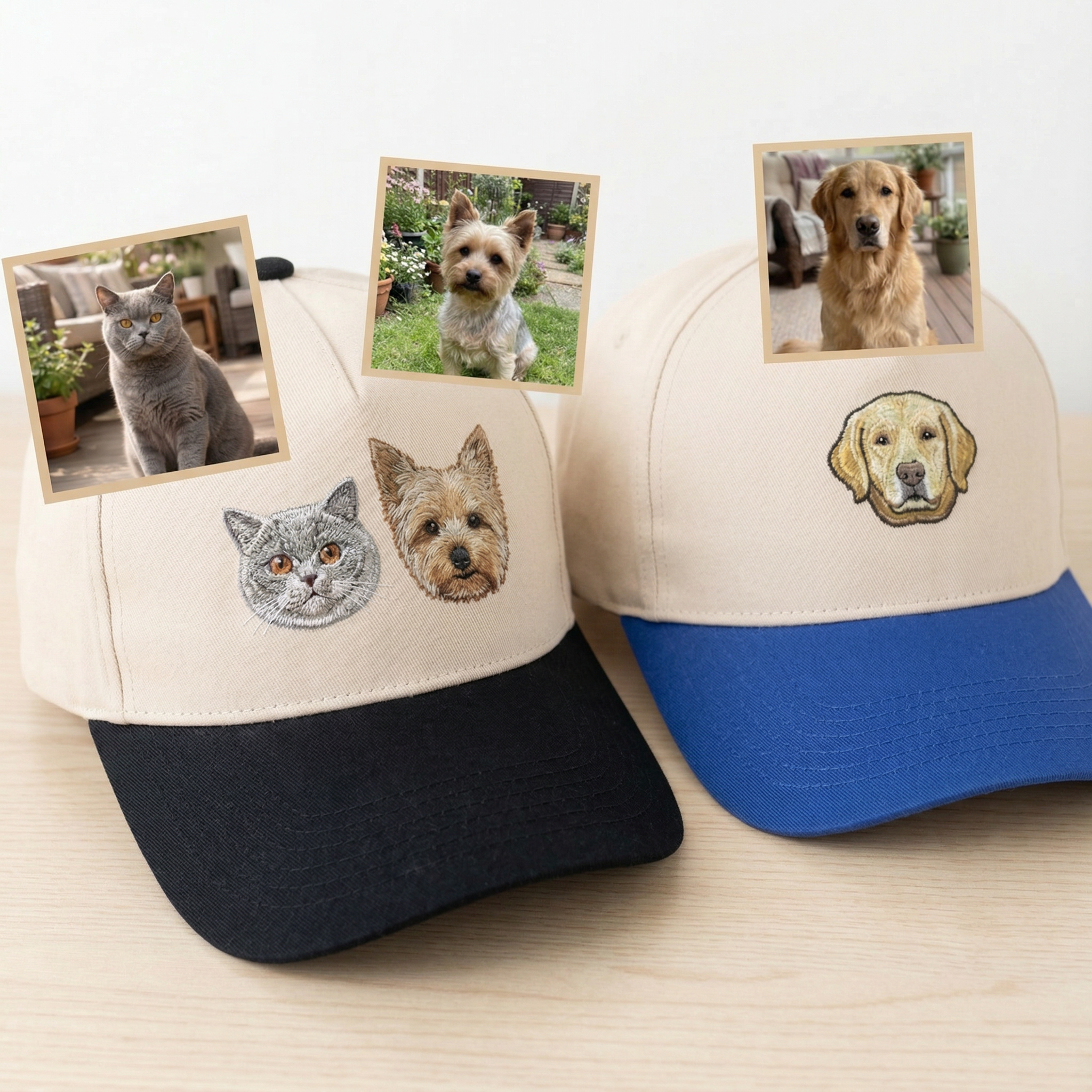 Custom Embroidered Pet Photo Snapback Hat – Dog & Cat Cap