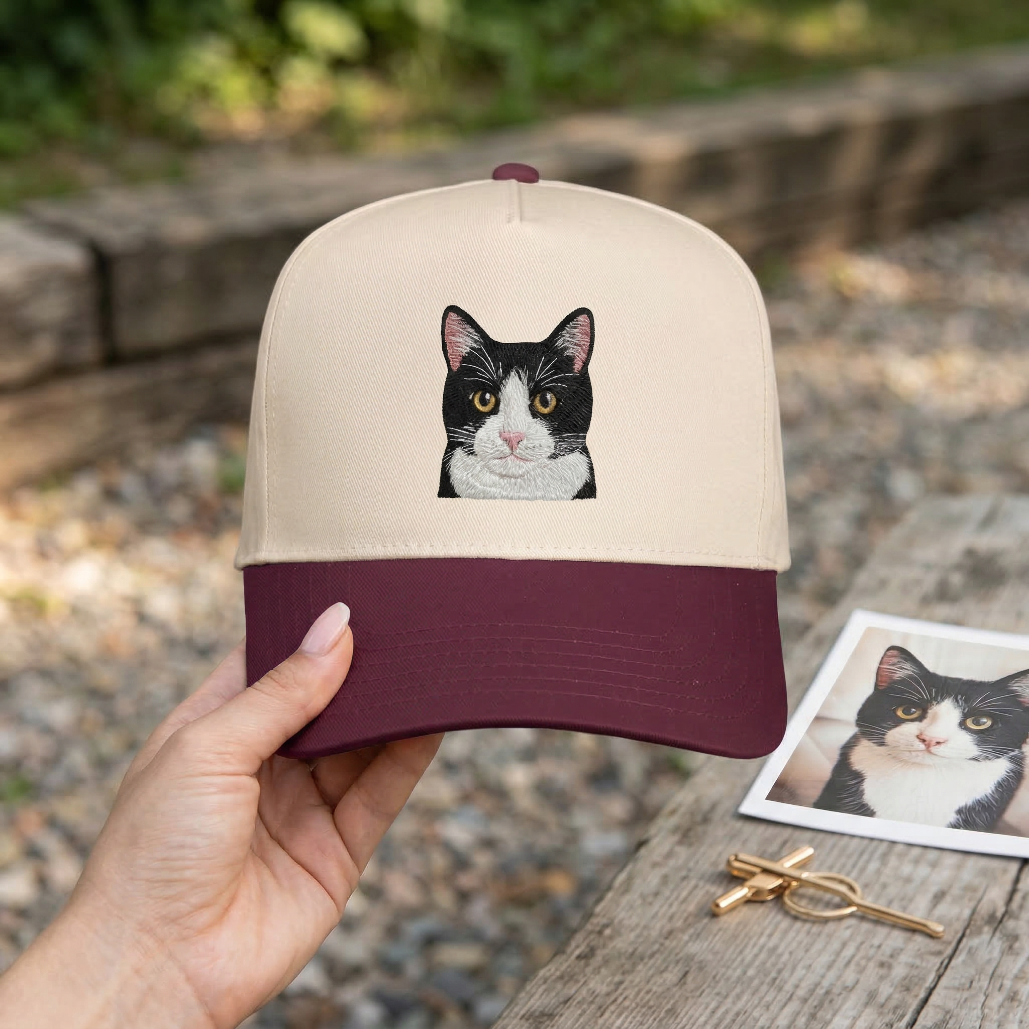 Custom Embroidered Pet Snapback Hat – Personalized Cat Hat