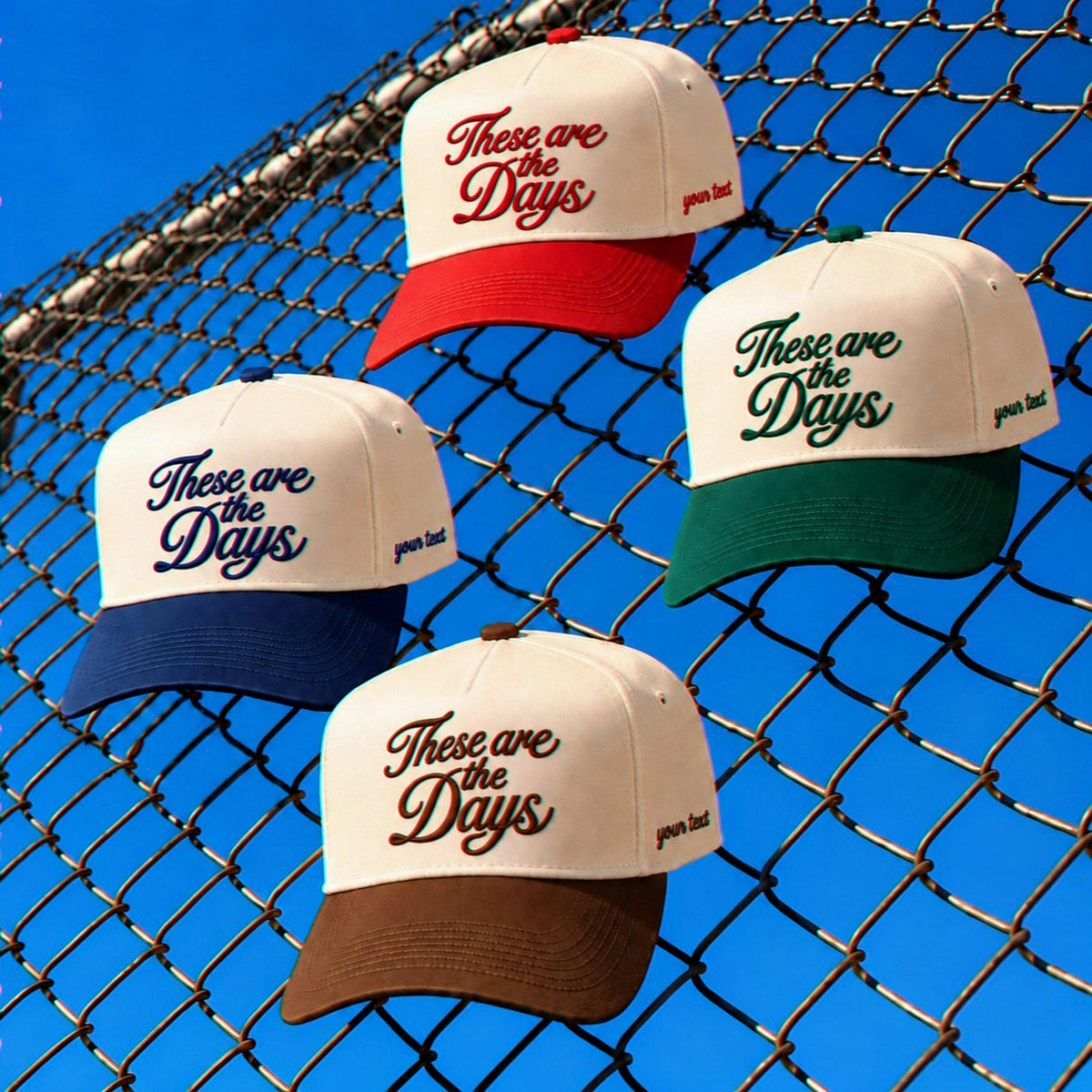 These Are The Days Hat, Nostalgic Summer Vacation Snapback