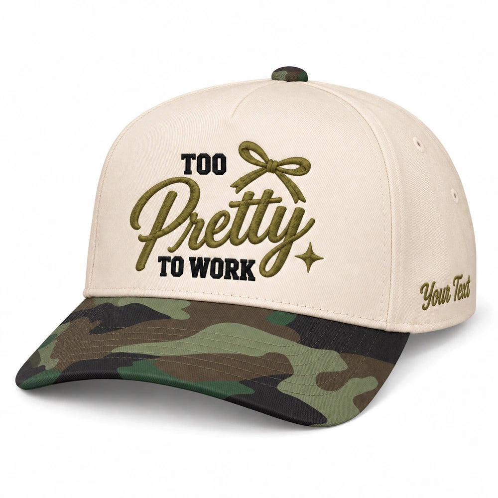 Too Pretty To Work Hat, Sassy Girls Trip Vacation Snapback