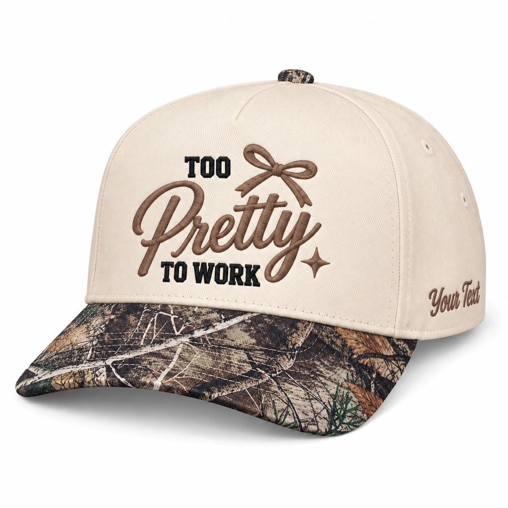 Too Pretty To Work Hat, Sassy Girls Trip Vacation Snapback