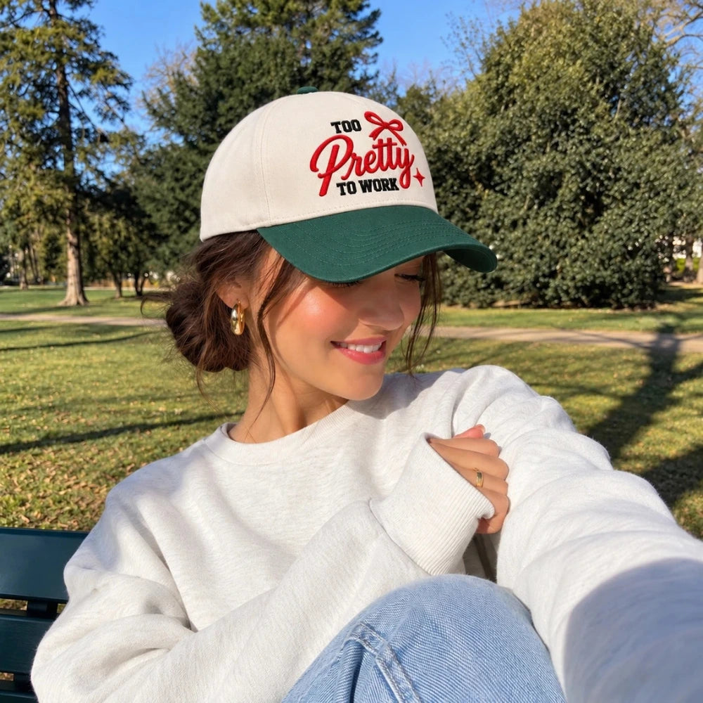 Too Pretty To Work Hat, Sassy Girls Trip Vacation Snapback